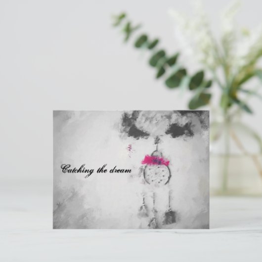 Den Traum erwischen Postkarte (Stehend Vorderseite)