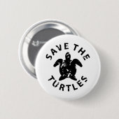DEN TURTLES-KREIS gerettet Button (Vorne & Hinten)