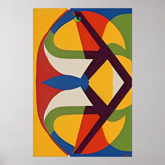 Den Vogel geben Poster (Vorne)