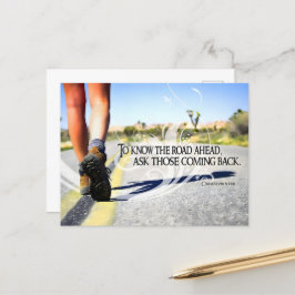 "Den Weg vor uns kennen" Inspiration Zitat Postkarte
