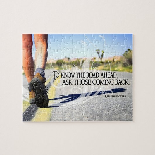 "Den Weg vor uns kennen" Inspiration Zitat Puzzle (Horizontal)