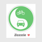 Den Weg Yin Yang teilen Aufkleber (Blatt)