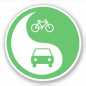 Den Weg Yin Yang teilen Aufkleber (Vorderseite)