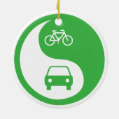 Den Weg Yin Yang teilen Keramikornament (Hinten)