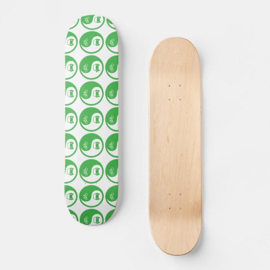 Den Weg Yin Yang teilen Skateboard (Vorderseite)