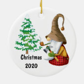 Den Weihnachtsbaum abbauen Keramik Ornament (Hinten)