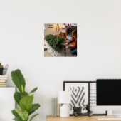 Den Weihnachtsbaum auf den Stand bringen Poster (Heimbüro)