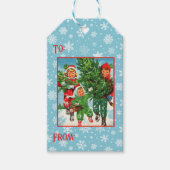 Den Weihnachtsbaum erhalten Geschenkanhänger (Vorderseite)