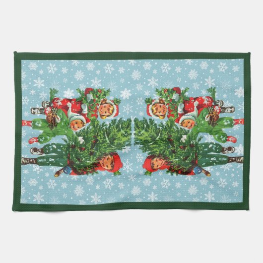 Den Weihnachtsbaum erhalten Geschirrtuch (Horizontal)