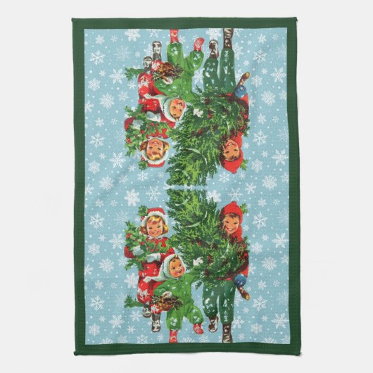 Den Weihnachtsbaum erhalten Geschirrtuch (Vertikal)