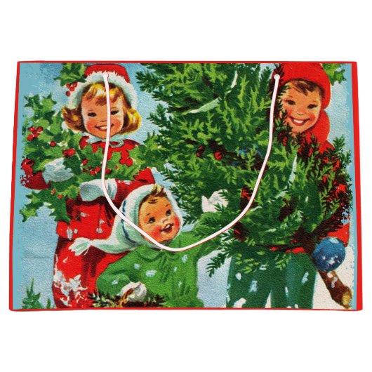 Den Weihnachtsbaum erhalten Große Geschenktüte (Vorderseite)