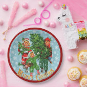 Den Weihnachtsbaum erhalten Pappteller (Party)