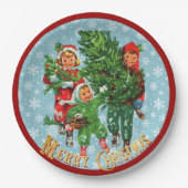 Den Weihnachtsbaum erhalten Pappteller (Vorderseite)