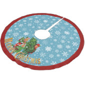 Den Weihnachtsbaum erhalten Polyester Weihnachtsbaumdecke (Schrägansicht)