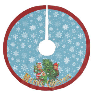 Den Weihnachtsbaum erhalten Polyester Weihnachtsbaumdecke