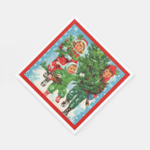 Den Weihnachtsbaum erhalten Serviette (Ecke)