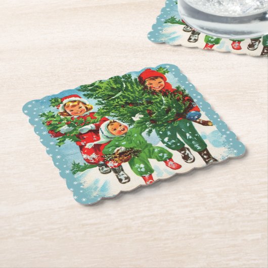 Den Weihnachtsbaum erhalten Untersetzer (angewinkelt)