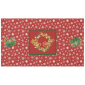 Den Weihnachtsbaum in Rot bekommen Tischdecke (Vorderseite (Horizontal))