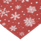 Den Weihnachtsbaum in Rot bekommen Tischdecke (Schrägansicht)