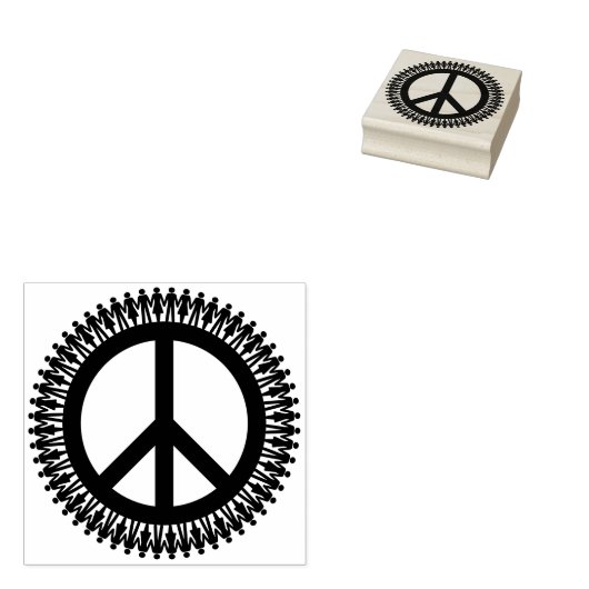 Den Weltfrieden in die Hand nehmen Gummistempel (Stempel)