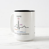 Den Zustand meines Existenzsinus-Rhythmus erleben Zweifarbige Tasse (Vorderseite Links)