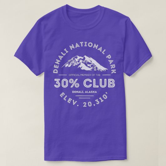 Denali 30 Club Alaska Nationalpark Souvenir T-Shirt (Design vorne)
