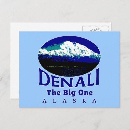 DENALI ALASKA DER GROSSE POSTKARTE (Vorne/Hinten)