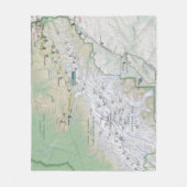 Denali (Alaska) Karten-Fleecedecke Fleecedecke (Vorderseite)