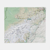 Denali (Alaska) Karten-Fleecedecke Fleecedecke (Vorderseite (Horizontal))