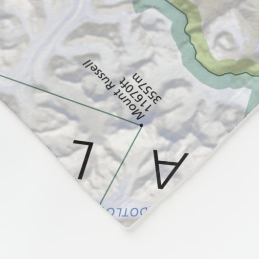 Denali (Alaska) Karten-Fleecedecke Fleecedecke (Ecke)