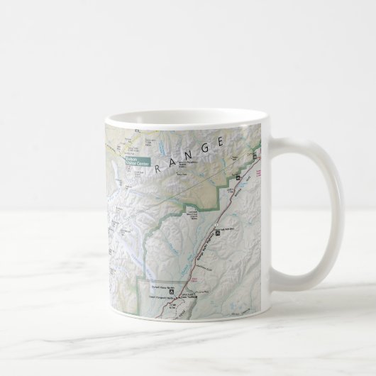 Denali (Alaska) Karten-Tasse Kaffeetasse (Rechts)