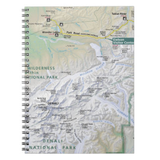 Denali (Alaska) Kartennotizbuch Notizblock