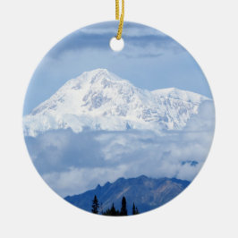 Denali Alaska Mountain Foto Keramik Ornament