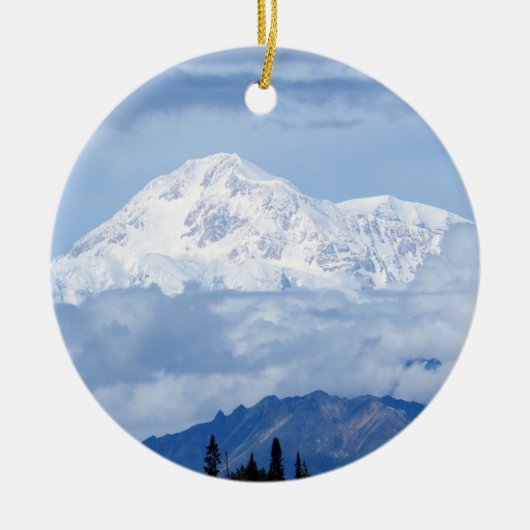 Denali Alaska Mountain Foto Keramik Ornament (Vorne)