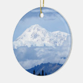 Denali Alaska Mountain Foto Keramik Ornament (Links)