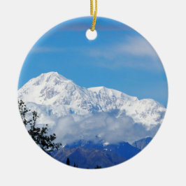 Denali Alaska Mountain Snow Foto Keramik Ornament