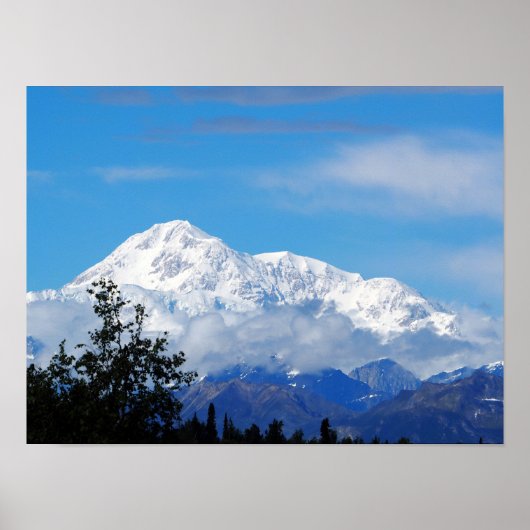 Denali Alaska Mountain Snow Foto Poster (Vorne)