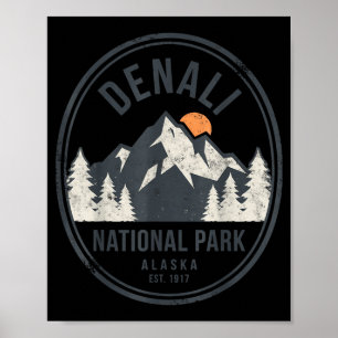 Denali Alaska Nationalparks Draußen Naturliebhaber Poster