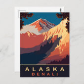 Denali, Alaska, Reisen Postkarte (Vorne/Hinten)