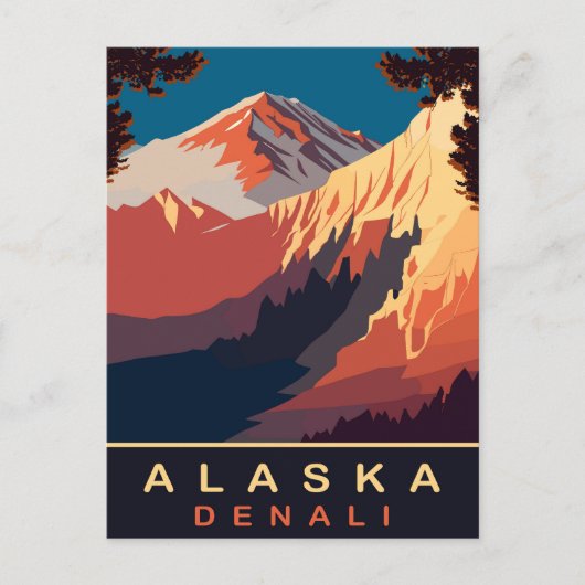 Denali, Alaska, Reisen Postkarte (Vorderseite)