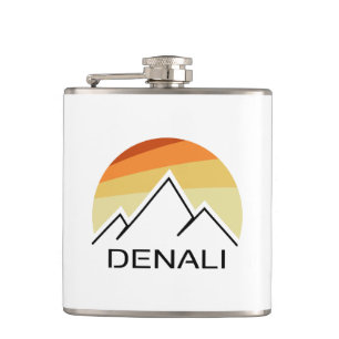 Denali Alaska Retro Flachmann
