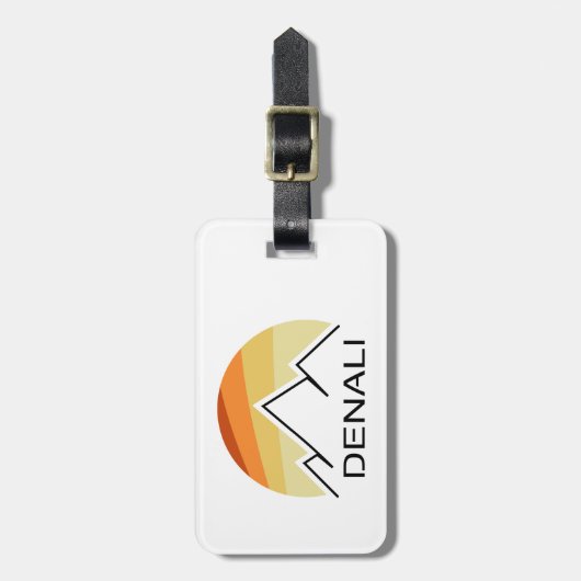 Denali Alaska Retro Gepäckanhänger (Vorderseite vertikal)
