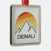 Denali Alaska Retro Ornament Aus Metall (Rechts)