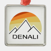 Denali Alaska Retro Ornament Aus Metall (Vorne)
