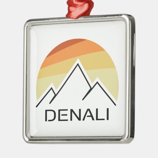Denali Alaska Retro Ornament Aus Metall (Links)
