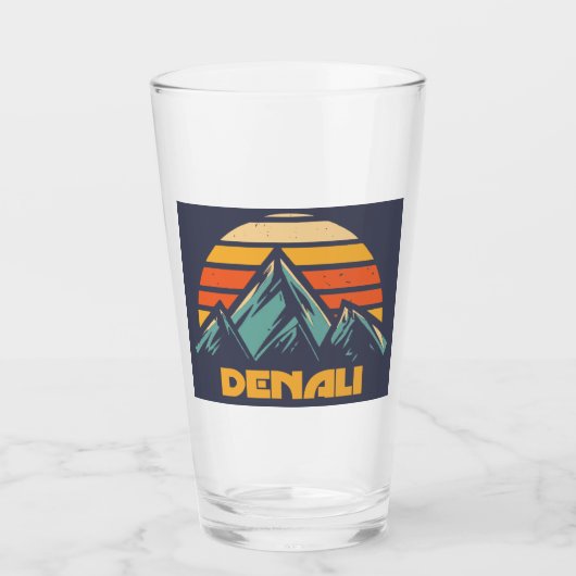 Denali Alaska Retro Türkis Glas (Vorderseite)