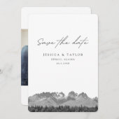 Denali Alaska Save the Date Tokosha Mountains Einladung (Vorne/Hinten)
