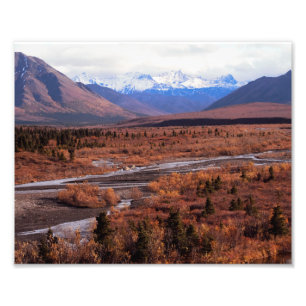Denali, Alaska, schneebedeckte Berge, Fall, Foto