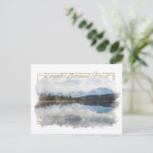 Denali Alaskan Watercolor Postcard Postkarte (Stehend Vorderseite)