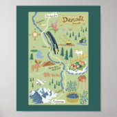 Denali Borough Map Poster (Vorne)